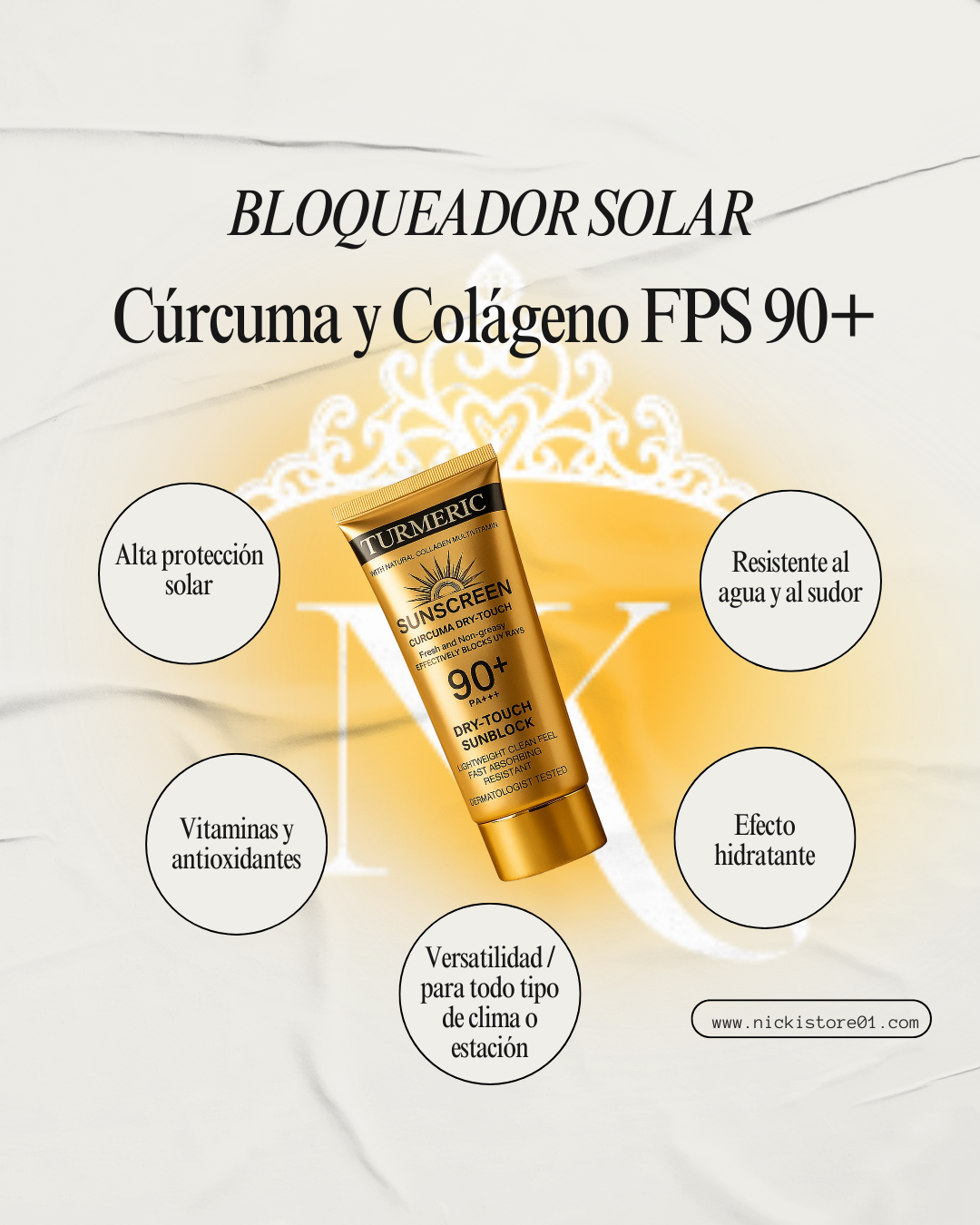 🎀🎀PROTECTOR SOLAR DE CÚRCUMA FACTOR 90 🎀🎀